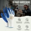 FUZZIO 12 Pairs Men's Work Gloves, Size 9, Mechanic Gloves,