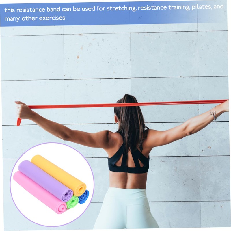 SUPVOX High Intensity Yoga Resistance Bands 5 Pieces Flat Stretching