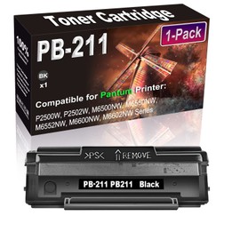 Compatible Toner Cartridge (High Capacity) Replacement for PB-211 PB211 to Used for Pantum P2500W P2502W M6500NW M6550NW M6552NW Printer (1-Pack Black)
