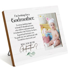 Godmother Proposal Gift Picture Frames Will You Be My Godmother Photo Frame God Parents Presents Proposal, Godmother Gift Baptism Gift Christening Gift for Godmother Christmas Mothers Day Birthday