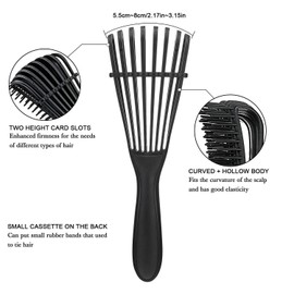 Detangling Brush, Daletu Hair Detangler Integrated Plastic Octopus Comb for Afro America Textured 3a to 4c Tangled Wavy/Wet/Dry/Long Thick Curly Hair (Blue)