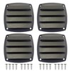 LEQMG Marine Boat Square Air Vent,Black Louver Ventilation Grille,Free Stainless