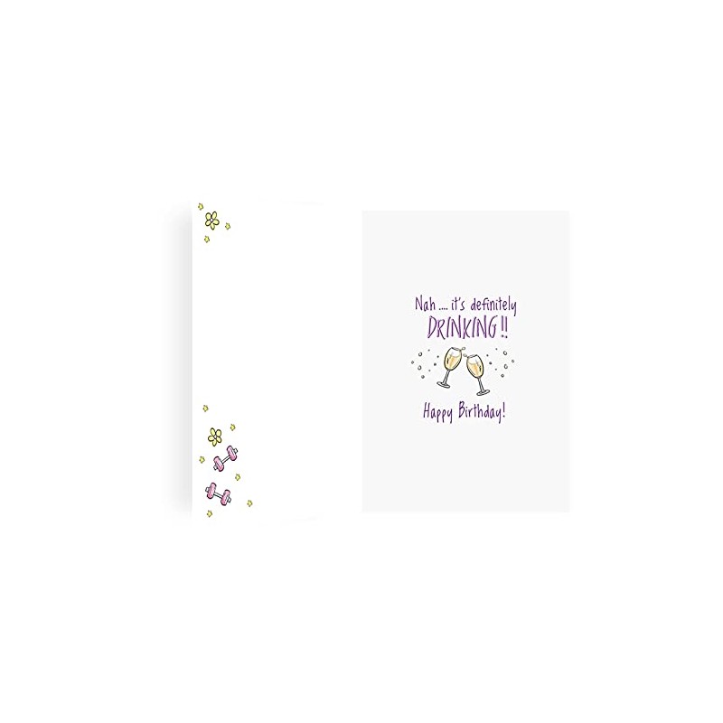 Regal Publishing Humour Funny Birthday Card Exercise weights - 7