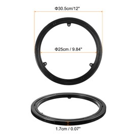 uxcell Lazy Susan Turntable Bearings Swivel Plate, 12 Inch Rotating Turntable with Steel Ball Bearings for Dining Table, Black