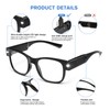 OuShiun USB Rechargeable Led Reading Glasses Smart Lighted Eyewear for