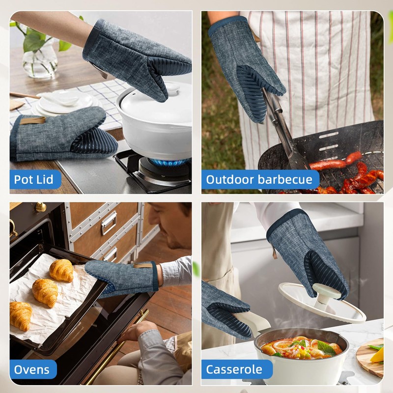 Mini Oven Mitts 1 Pair, Silicone Short Oven Mitts Heat
