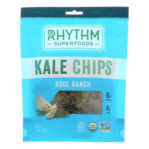 Rhythm Superfoods Organic Kool Ranch Kale Chips, 2 Ounce - 12 per case