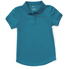 Classroom School Uniforms Big Girls Fit Moisture Wicking Polo, Teal, M