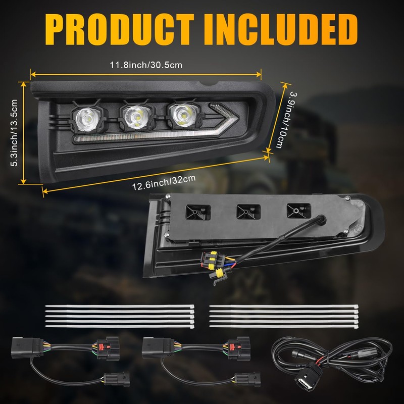MSIZOY Front Bumper LED Fog Light Compatible With For Ford