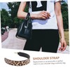 CAXUSD Creative Double-sided Detachable Shoulder Bag Strap Leopard Black Versatile
