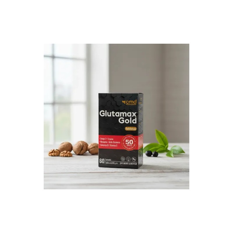 Glutamax Gold 60tab Omega3 Glutámico Complejo Vitaminac