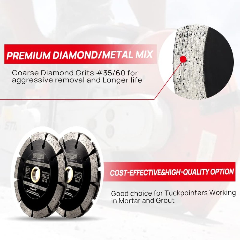 DT-DIATOOL Twin Tuck Point Blade - 125 mm Mortar Raking