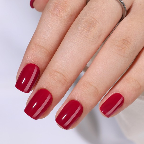 RTKHFZE Press on Nails Short - Red Press on Nails
