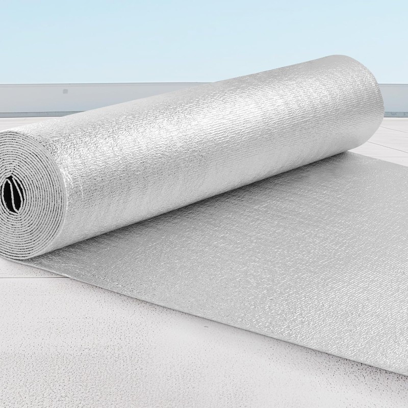 VEVOR Double Reflective Insulation Roll, Foam Core Radiant Barrier, 3.2