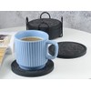 Absorbent Coasters for Drinks with Holder - 6packs, Silicone Coaster