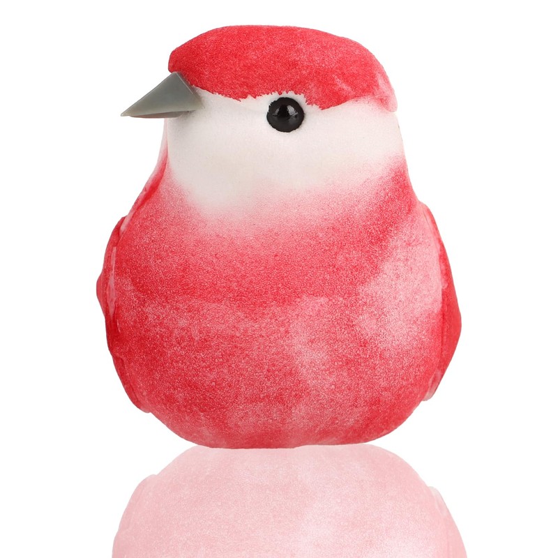 com-four® 24 x Decorative Birds, Artificial Birds in 5 Colourful
