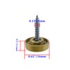 Rannb Decorative Mirror Screws Gold Cap Cover Nails 0.65"/16mm Cap
