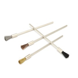 Mini Wire Brush Set, Stainless Steel Wire Brush, Mini Wire Brush, Drill, Wide Application, Dirt Removal, Narrow Areas, Jewellery, Miniature, Electronic Instruments