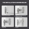 BangBoom 2 PCS 90 Degree Stainless Steel Barn Door Lock,