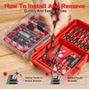 Geinxurn 74Pieces Impact Screwdriver Bits Set, Magnetic S2 Steel Phillips/Slotted/Square/Torx