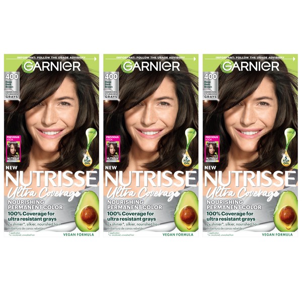 Garnier Hair Color Nutrisse Ultra Coverage Nourishing Creme, 400 Deep