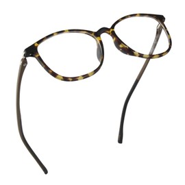 TIVSAN Blue Light Glasses for Women Men, Ultra-light Plastic Steel Frame Anti Glare Resin Lens Computer Gaming Glasses, Bluelight UV Ray Blocking Fake Square Nerd Glasses (Tortoiseshell)