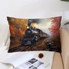 Retro Train Throw Pillow Cover Queen Size Cushion Case 20x30