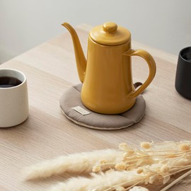 &NE NHK-226-NLBR Round Pot Holder, Natural Brown, Pot Holder, Staub Mittens, Loop, Hanging, Storage, Kitchen, Miscellaneous Goods, Simple, Cute, Stylish, Made in Japan, Natural, Modern, Japanese