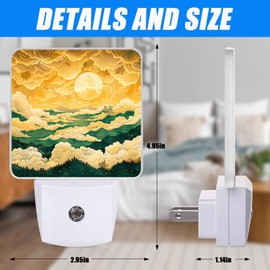 EMXION Mountain Night Light,Sunset Nightlight Plug into Wall,LED Lamp，Suitable for Bedrooms,Kitchens,Toilets,Etc.Auto Sensor Dusk to Dawn,Energy-Saving