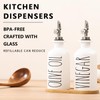 HOMCDALY Olive Oil Dispenser Bottle, Glass Oil Dispenser for Kitchen,