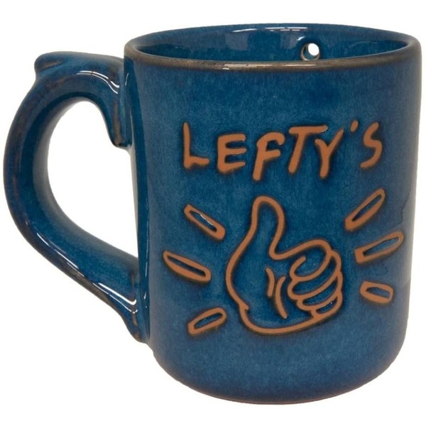 Lefty's Blue Terra Cotta Left-handed Dribble Mug