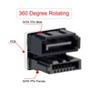 Cablecc Single SATA 7Pin Female to 360 Degree Angled 7Pin