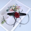 Wendalern Black Velvet Flower Choker Necklace White Rose Flower Collar