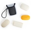 MainBasics Exfoliating Bar Soap Pouch Dual-Sided Body Scrubber - Fits