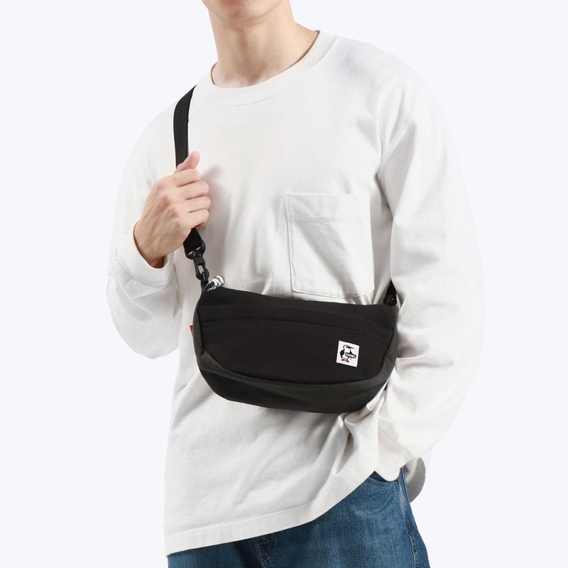 Chums Bag Mini Banana Shoulder Sweat Nylon, Sax/Orange