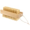 HEIHAK Nail Brush Wooden Double Sided Stiff Fingernail Brush with