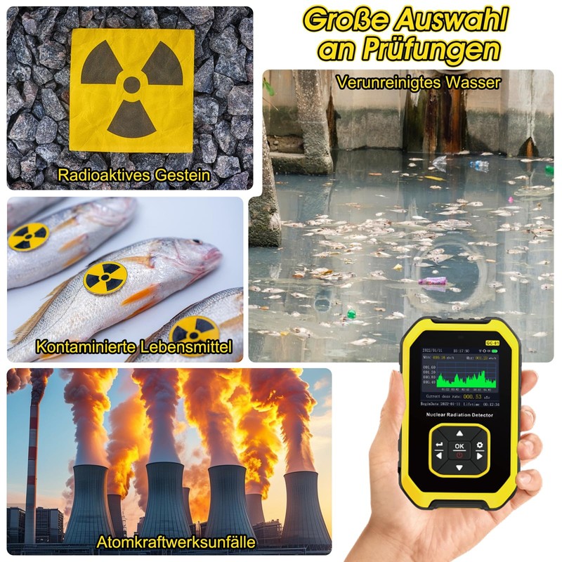 Geiger Counter Radioactivity, Emf Meters, Radioactivity Meter, Detect X-ray, Y