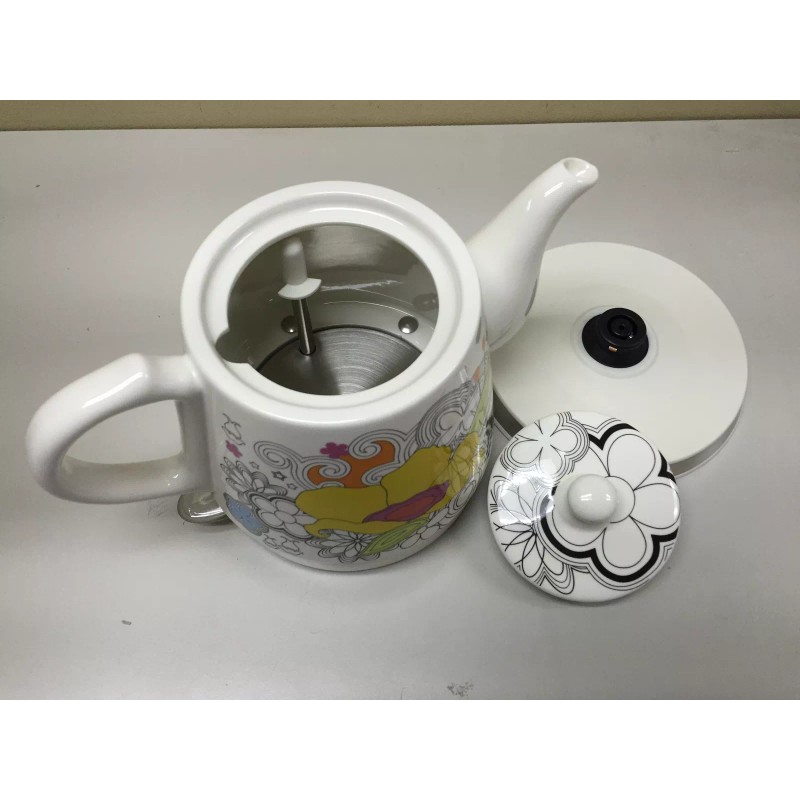 FixtureDisplays Teapot Ceramic Electric Kettle Warm Plate, Kitchen Water Boiler