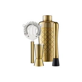 Maxwell & Williams Cocktail & Co Lafayette Cocktail Set 4pc Gold Gift Boxed