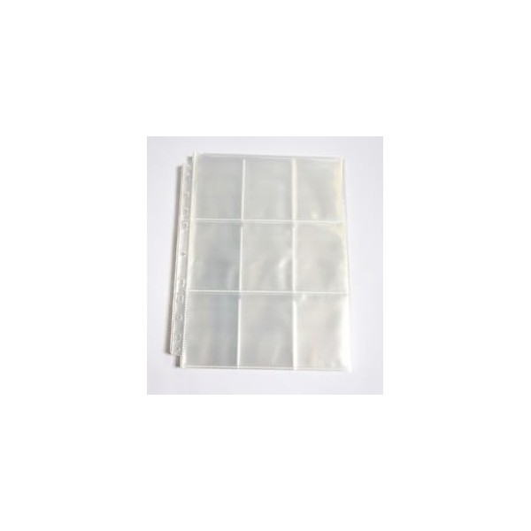 Trading Card 9 Pockets, 12 Cards, Card Files, 2 Holes,