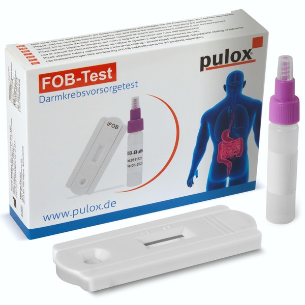 Pulox FOB Colorectal Cancer Prevention Self Test Colon Cancer Test for Early Detection Quick Test Complete Prevention Set
