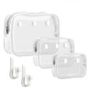 Everfunny 3 Packs Clear Bogg Beach Tote Bag with 2