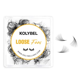 Kolybel 500 Premade Fans Lash Extension 24D 0.05 D Curl Promade Fans 12mm Premade Lash Fans for Eyelash Extension Middle Stem Handmade Loose Pre made Eyelash Fans Volume Soft Pointy Base (24D,0.05-D-12MM)