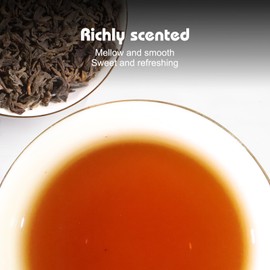 LAPALIDE 16 Oz Puerh Tea Loose Leaf, USDA Organic Pu erh Tea, Yunnan Puerh Tea loose leaf Mellow and Rich, Pu'er Ancient Tree Tea Leaves Using Dry Storage