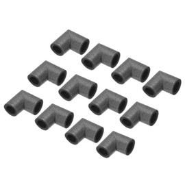MECCANIXITY 12pcs Elbow Pipe Insulation Foam Tube Split Pipe Lagging 35mm(1.4 Inch) ID 55mm OD 9cm Freeze Protection for Copper Pipe, Black
