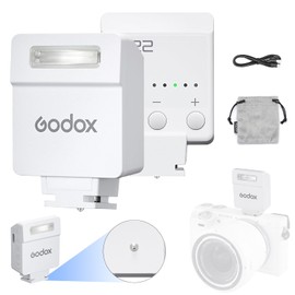 Godox iM22 Mini Flash 5 Power Levels 440 Full Power IM 22 Small Camera Flashes Speedlite for Canon/Fuji/Sony zve10/Sony zv1/Nikon/Panasonic Olympus Pentax/3S Recycle (Godox iM22 White)