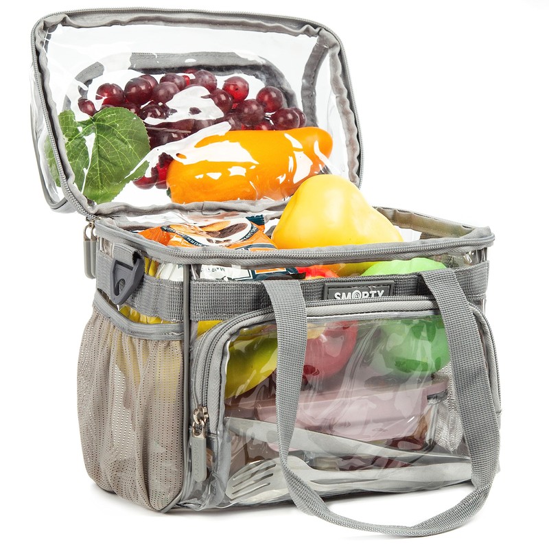 J.CARP Clear Lunch Tote Heavy Duty Stadium Bag Approved Durable