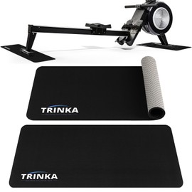 2PCS Non-Slip Rowing Machine Mats Protect Hardwood Floor Carpet