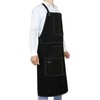 ANTAITHER Black Leather Welding Apron with 6 Pockets - Heavy