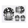 4 x 'Meditating Toadstool' Temporary Tattoos - Water Resistant, Skin-Safe,